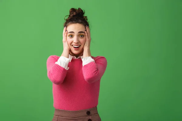 Portrait of an excited young woman — Stock Photo, Image