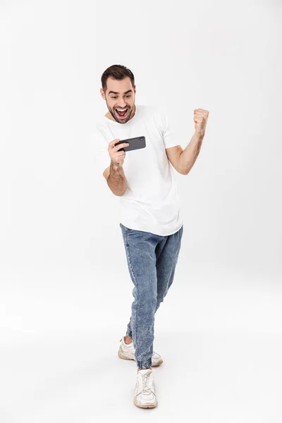 Full length of a handsome cheerful man — Stock Photo, Image