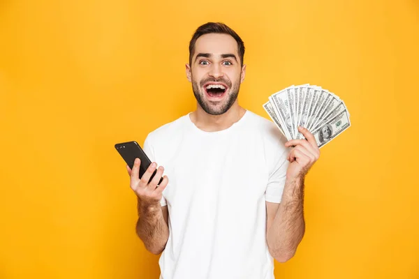 Portrait of a cheerful young man standing — Stock Photo, Image