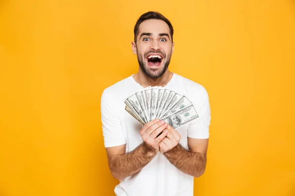 Portrait of a cheerful young man standing — Stock Photo, Image