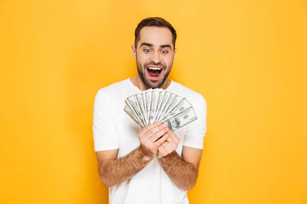 Portrait of a cheerful young man standing — Stock Photo, Image