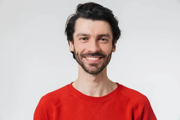 Handsome young bearded brunette man — Stock Photo, Image