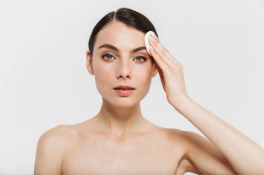 Çekici bir genç üstsüz kadın Güzellik Portresi