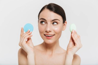 Çekici bir genç üstsüz kadın Güzellik Portresi