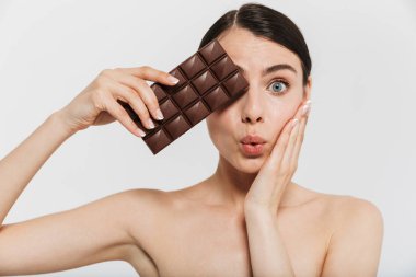 çekici bir genç esmer kadın Güzellik Portresi