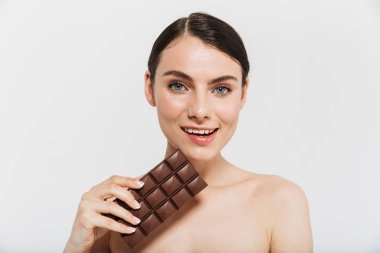 çekici bir genç esmer kadın Güzellik Portresi