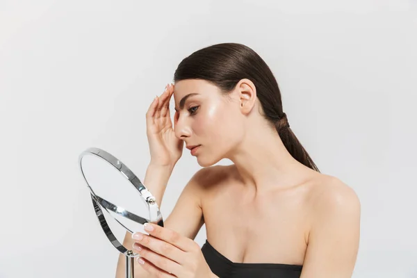 Beauty portrait of an attractive young woman isolated — Stock Photo, Image