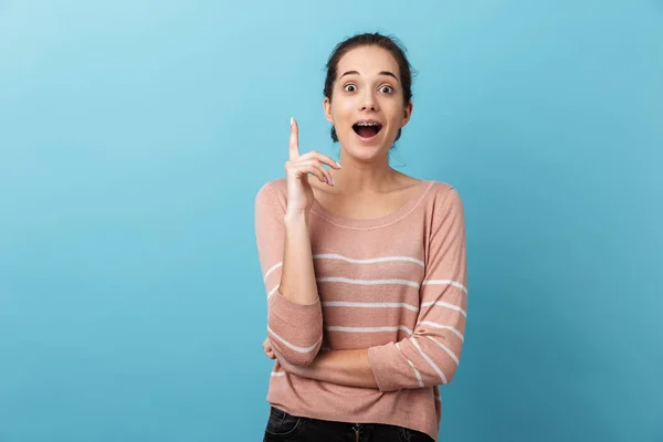 Carino bella giovane ragazza in piedi isolato — Foto Stock