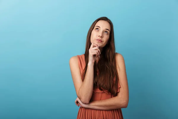 Carino bella giovane ragazza in piedi isolato — Foto Stock