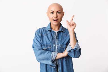 Güzel bir genç tüysüz kadının portresi