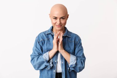 Güzel bir genç tüysüz kadının portresi