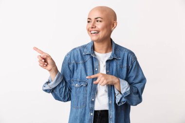 Güzel bir genç tüysüz kadının portresi