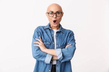 Güzel bir genç tüysüz kadının portresi