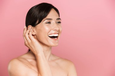 Çekici bir genç üstsüz kadın Güzellik Portresi