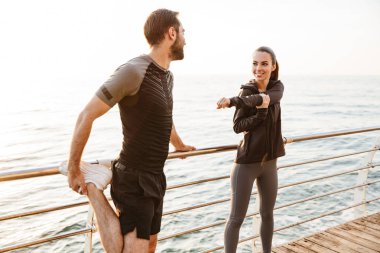 Çekici sportif genç fitness çift