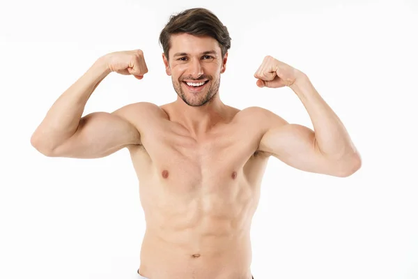 Retrato de um belo jovem desportista sem camisa — Fotografia de Stock