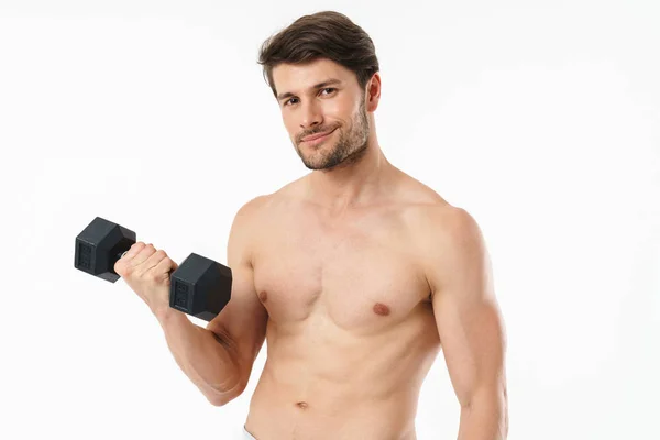 Portrait of a handsome young shirtless sportsman — Stock Photo, Image