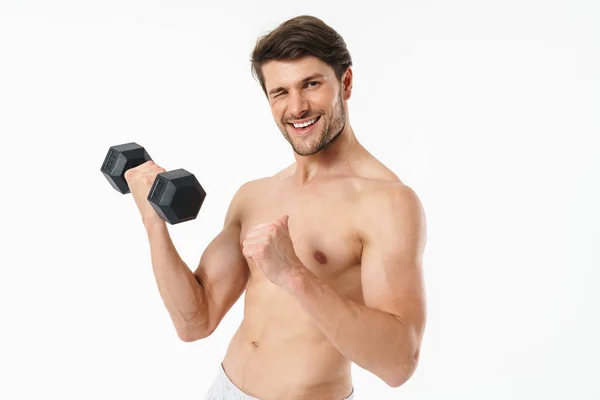 Retrato de um belo jovem desportista sem camisa — Fotografia de Stock