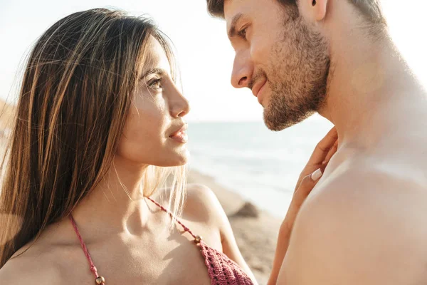 stock image Beautiful lovely young couple in love