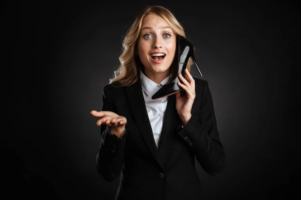 Portrait of a beautiful blonde haired business woman — Stock Photo, Image