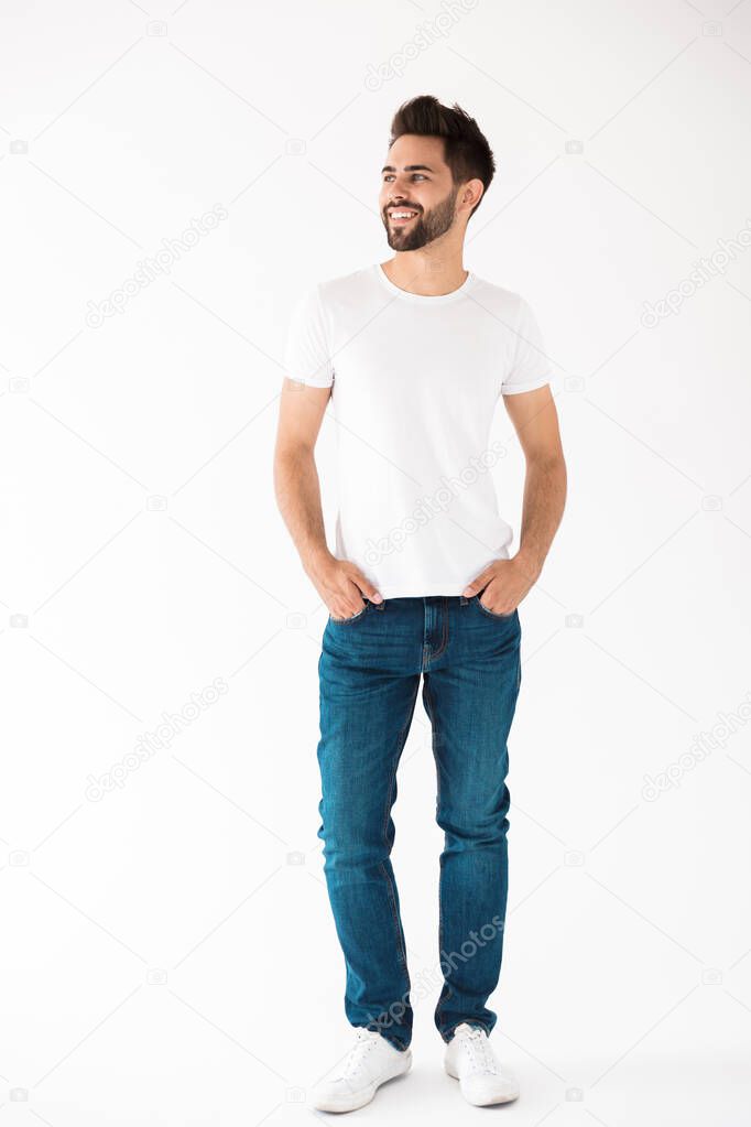 Portrait of an attractive young bearded man