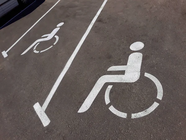 disabled parking area on the read