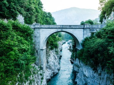 Soca, Slovenya, hava uçak Oda köprüden Napolyon.