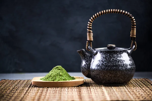 Japoński Matcha Zielonej Herbaty Ceremonia Picia — Zdjęcie stockowe
