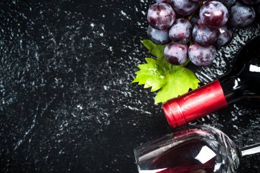 Kırmızı şarap listesi, restoran menü.