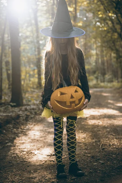 Mała Dziewczynka Okazji Halloween Kostium — Zdjęcie stockowe