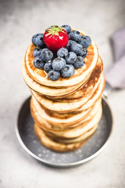 Crêpes Crêpes Empilent Pile Sur Casserole — Photo