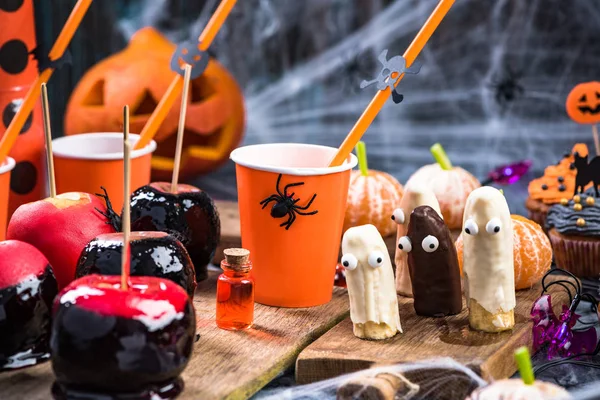 Halloween Party Słodki Żywności — Zdjęcie stockowe