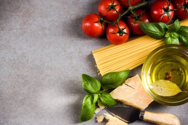 İtalyan spagetti makarna sınır arka plan.