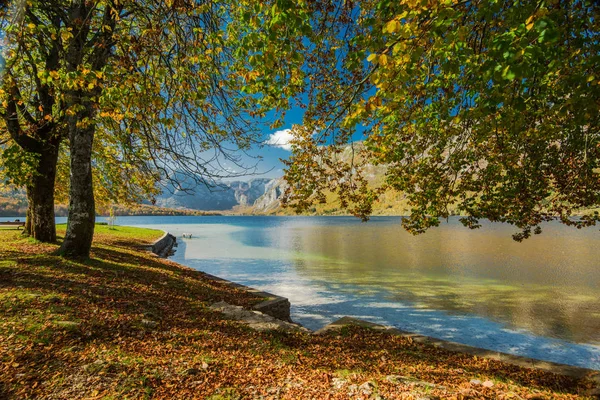 Magisch Farbenfroher Und Lebendiger Herbst See — Stockfoto
