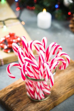 Bayram şekeri Noel tablo ile jar.