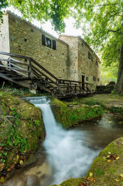 Krka, Hırvatistan-Ekim, 2018: eski watermill Milli Park Krka, Hırvatistan.