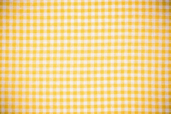 空の黄色は キッチン リネンや布に格子縞 スポット ライトをコピー スペース テンプレート — ストック写真