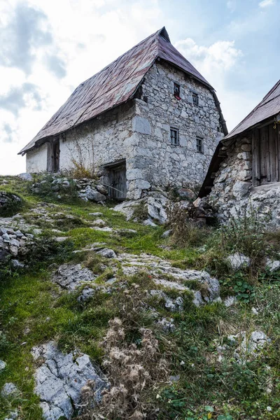 Kőházak Lukomir Távoli Faluban Bosznia Hercegovina — Stock Fotó