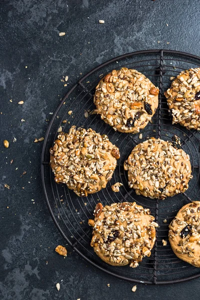 Homemade healthy cookies with seeds and nuts