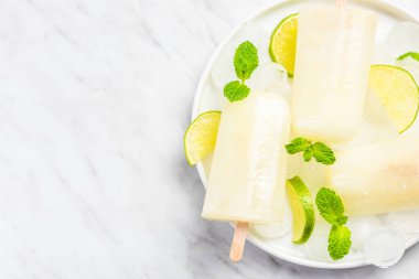 Narenciye lezzet ev yapımı şerbet popsicles