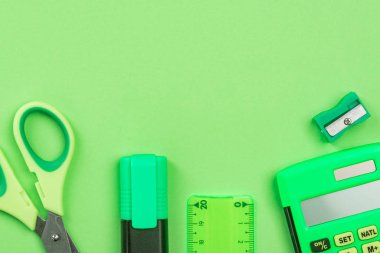 Geri Okul Kavramsal Arka Plan, Yaratıcı Düz Lay, Pastel 