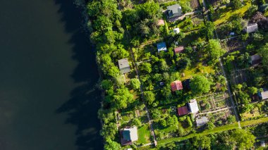 Lake Edge, Hava Üzerinde Tiny Ekolojik Dostu Şehir Arsa Bahçeleri 
