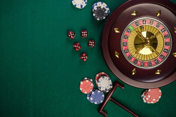 Casino Rulet Arka Plan, Kopya Alanı ile Üst Görünüm — Stok fotoğraf