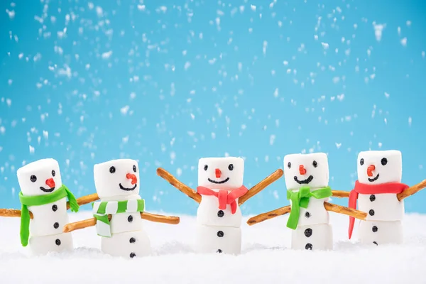 Счастливой семейной игры в снегу. Смешное Рождество — стоковое фото