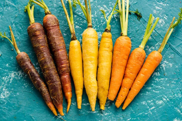 Peternakan Baru Mini Carrots Roots Sayuran Rumahan — Stok Foto