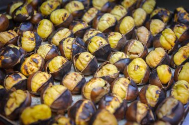 Kavrulmuş kestane yakın çekim