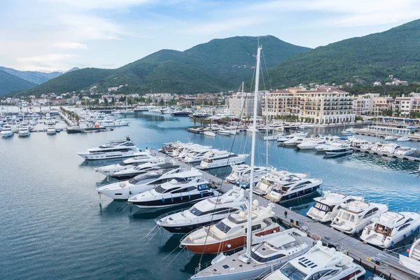 Marina Porto Montenegro Nella Città Tivat — Foto Stock