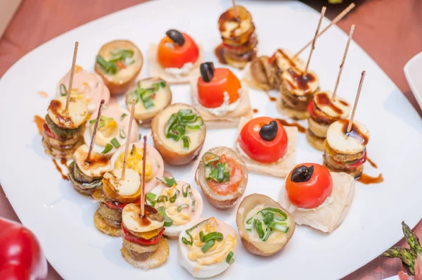 Canapés Het Feest — Stockfoto