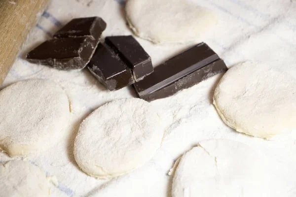 Preparing Dough Donuts — Stock Photo, Image