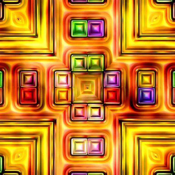 Naadloze Textuur Van Abstracte Heldere Glanzende Kleurrijke Geometrische Vormen — Stockfoto